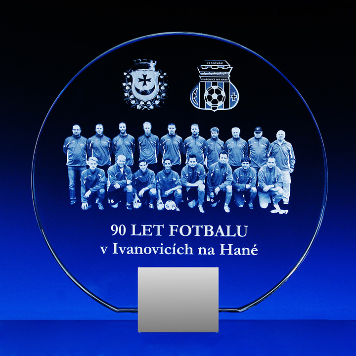 Skleněná plaketa s fotkou 