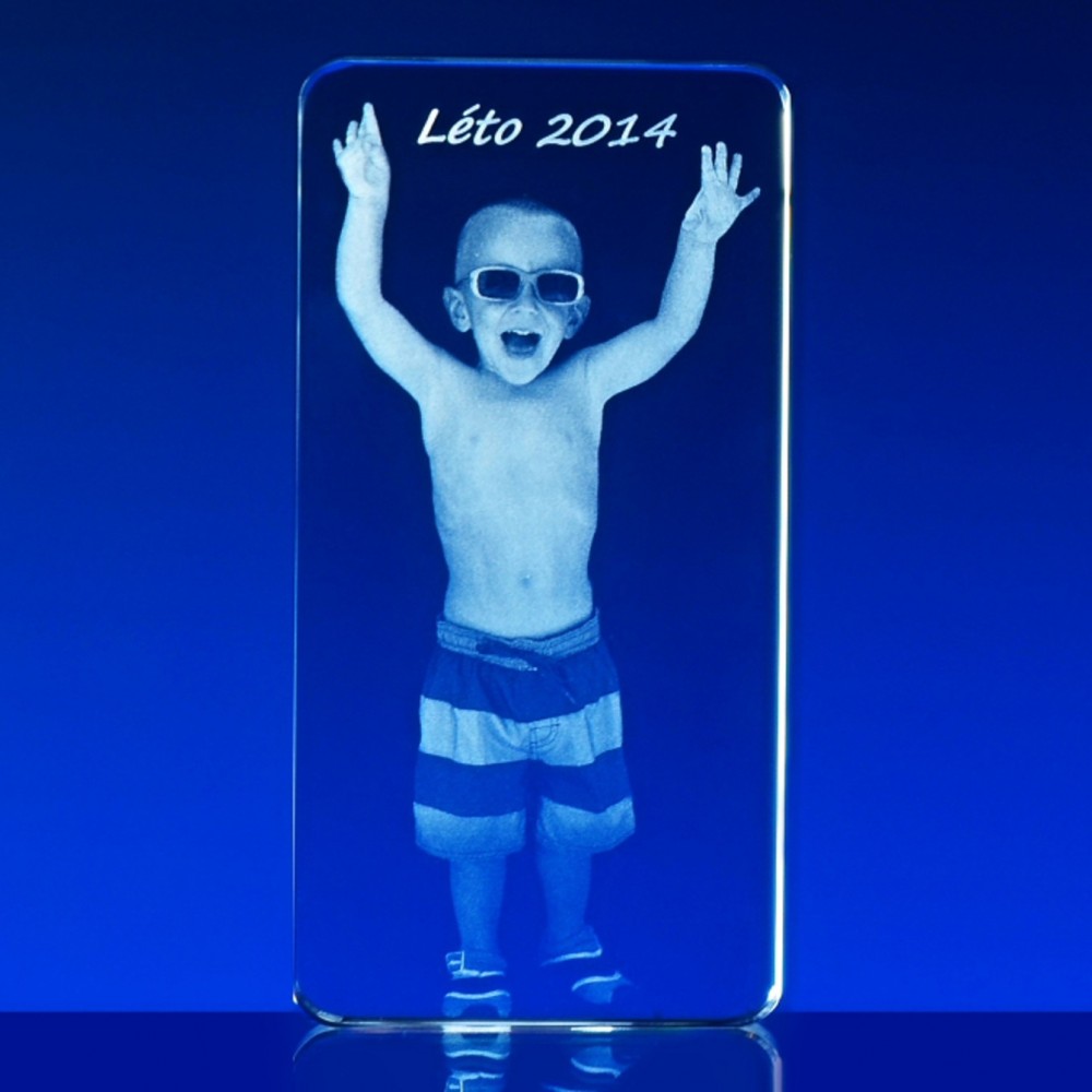 Skleněná plaketa 60x120x20 mm