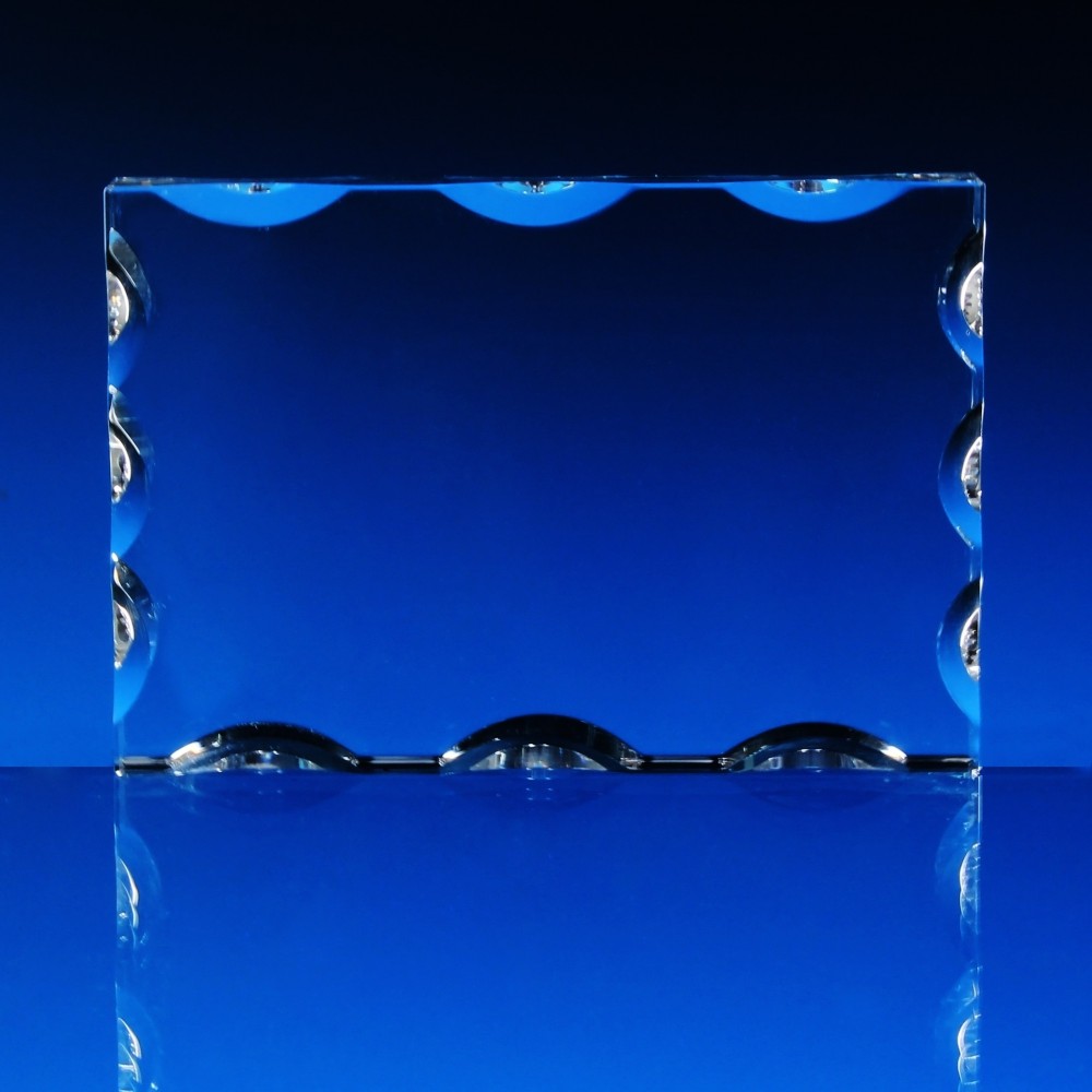 Skleněná plaketa 100x70x20 mm