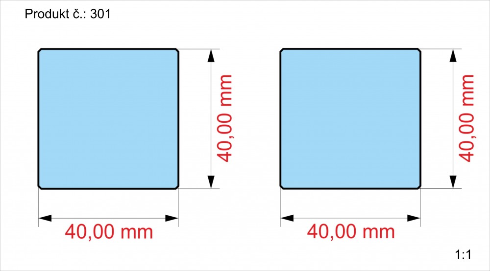 Skleněná kostka 80x80x80mm