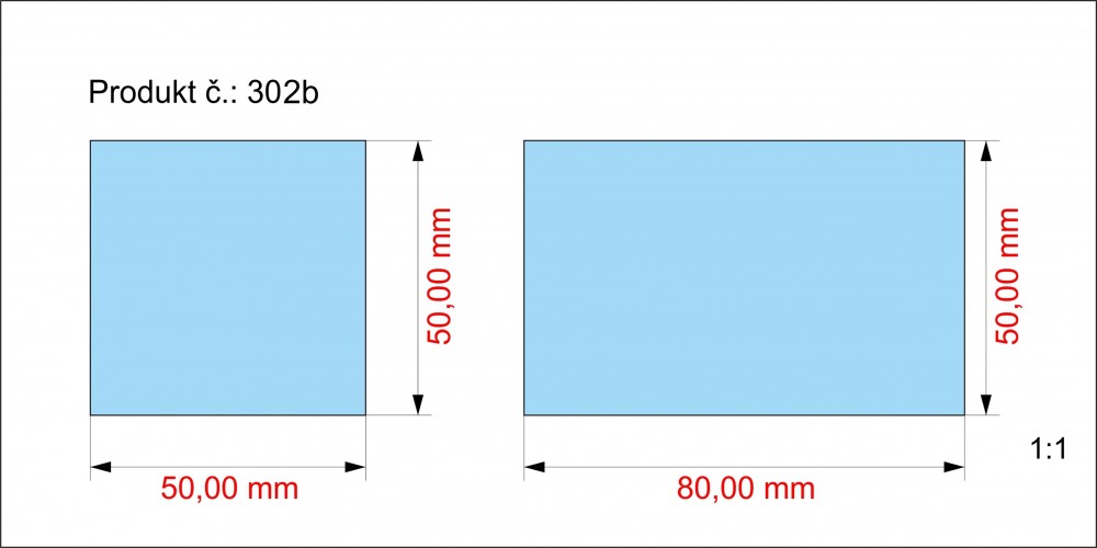 3d Těžítko kvádr 80x50x50 mm