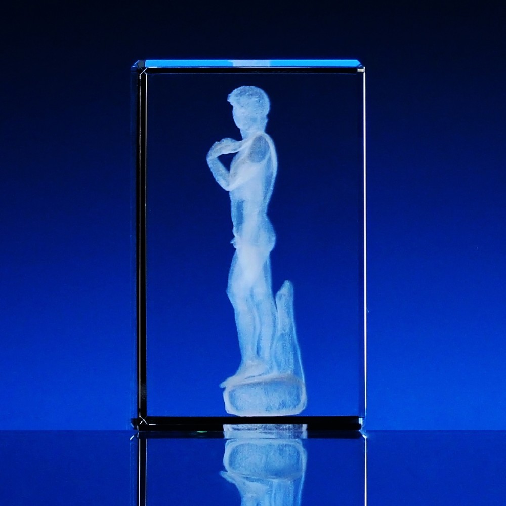 Skleněné těžítko DAVID 3 60x40x40mm