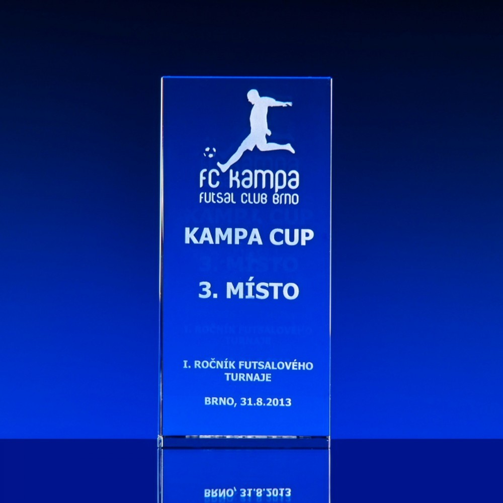 Skleněná trofej 190 mm