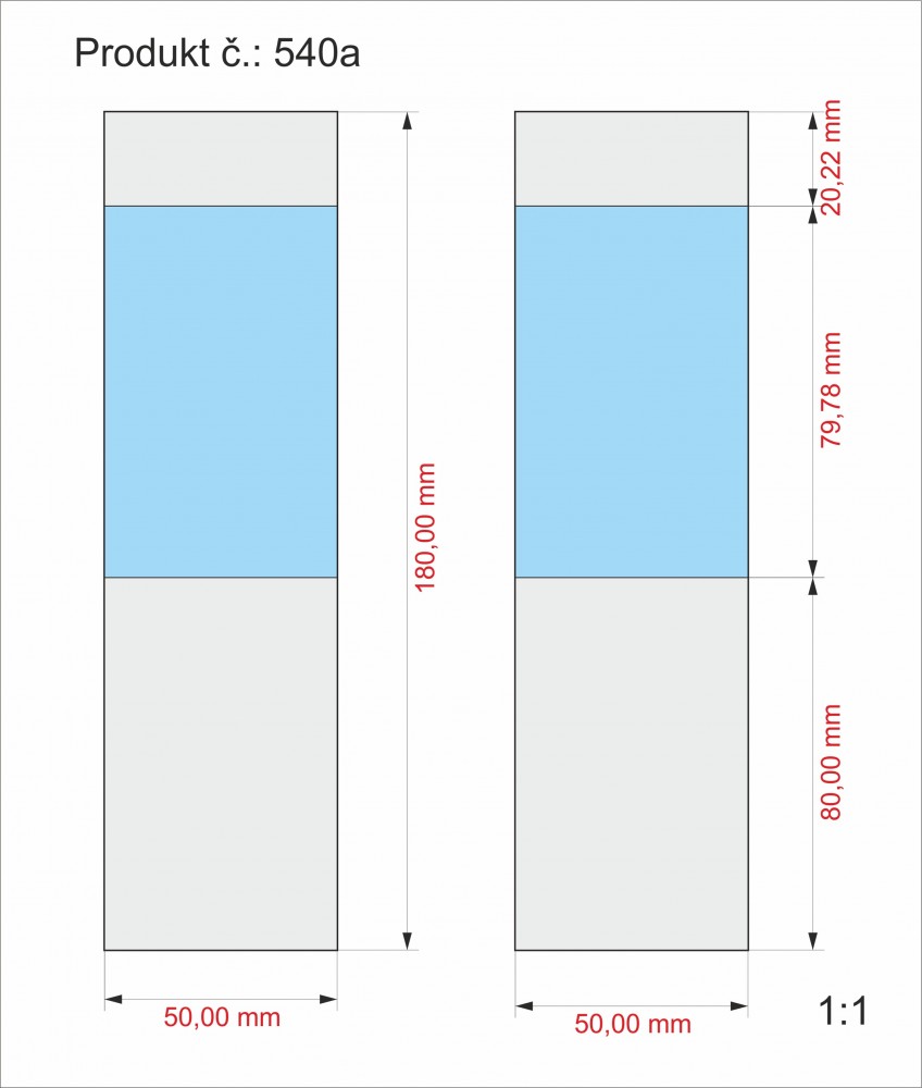 Skleněná trofej 180 mm