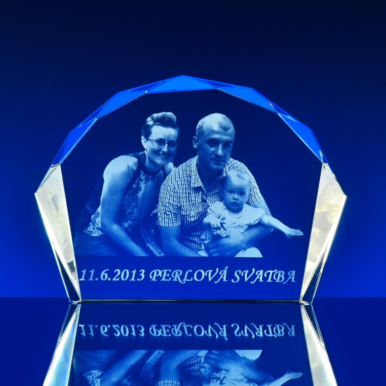 3D FOTO skleněný krystal  105x145x35 mm