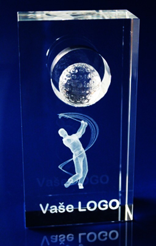Skleněná trofej 200 mm