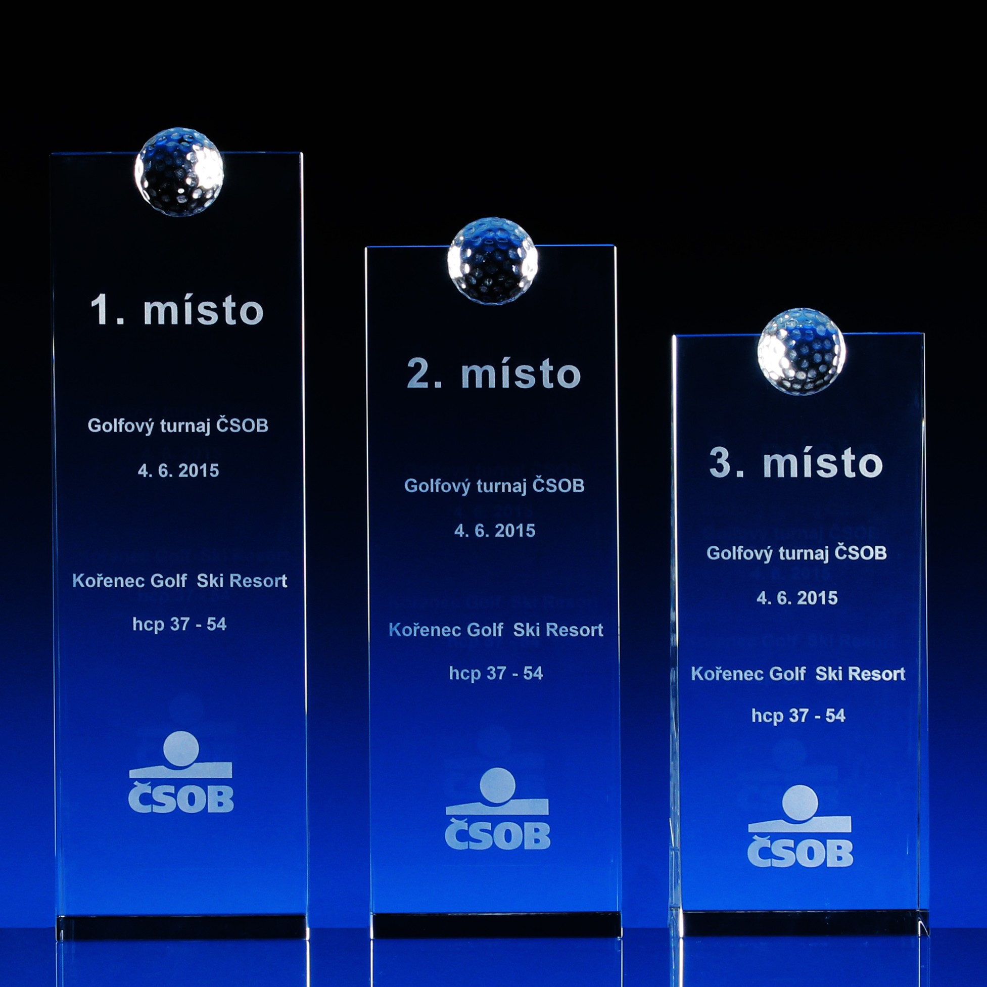 Skleněná trofej 250 mm