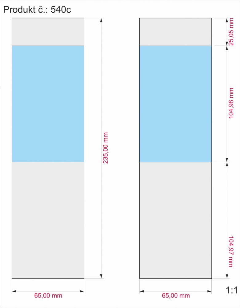 Skleněná trofej 235 mm