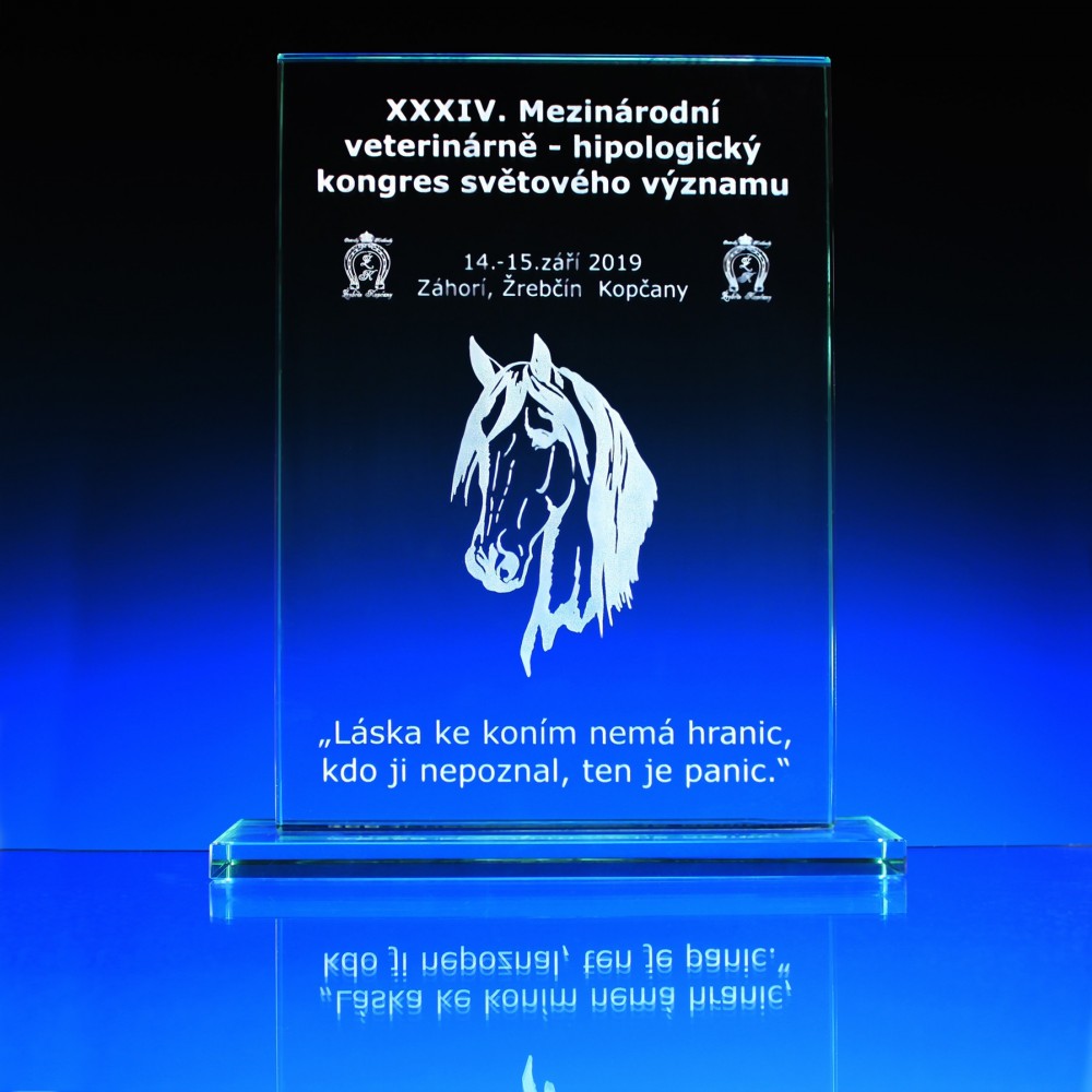 Plaketa s fotem 2D - zelené sklo 185x125x10mm