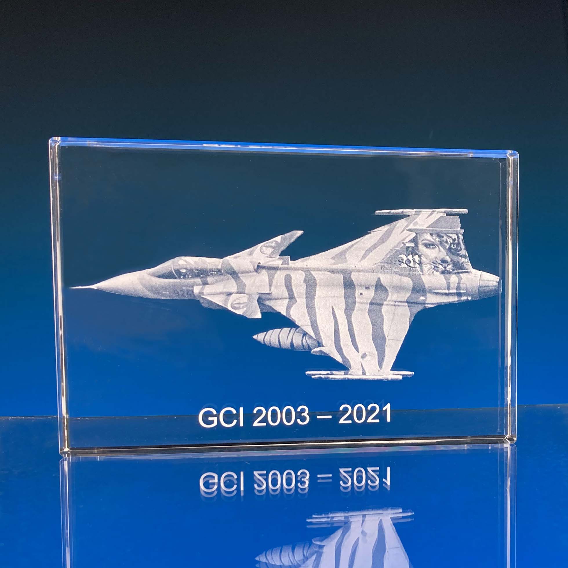 2D skleněná deska 100x80x20 mm