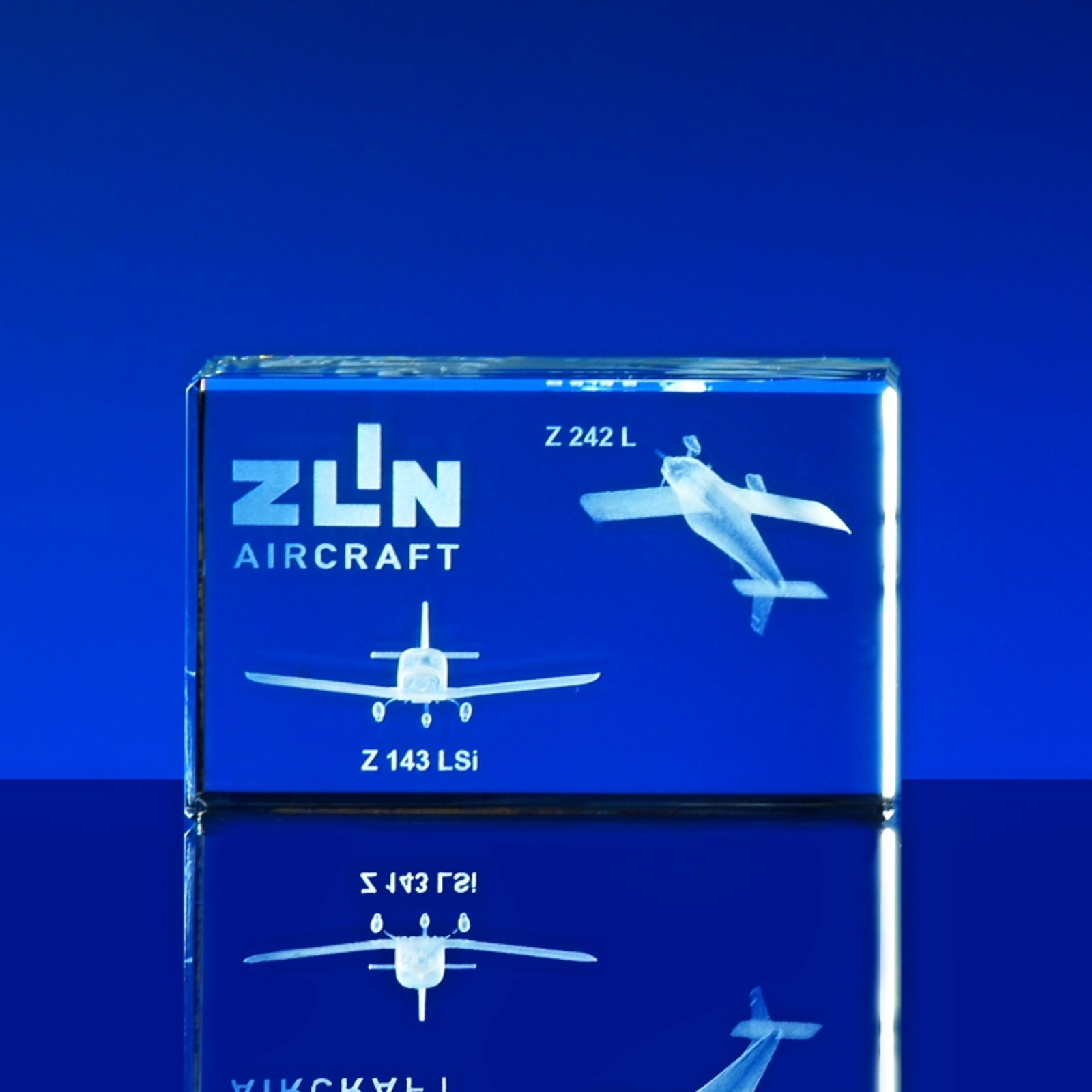 Těžítko skleněný kvádr 100x60x60 mm