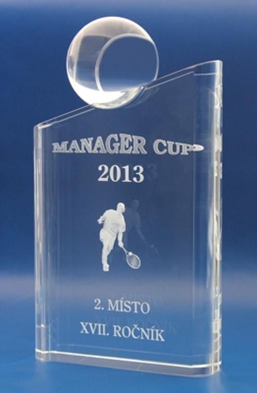 Skleněná trofej 230 mm