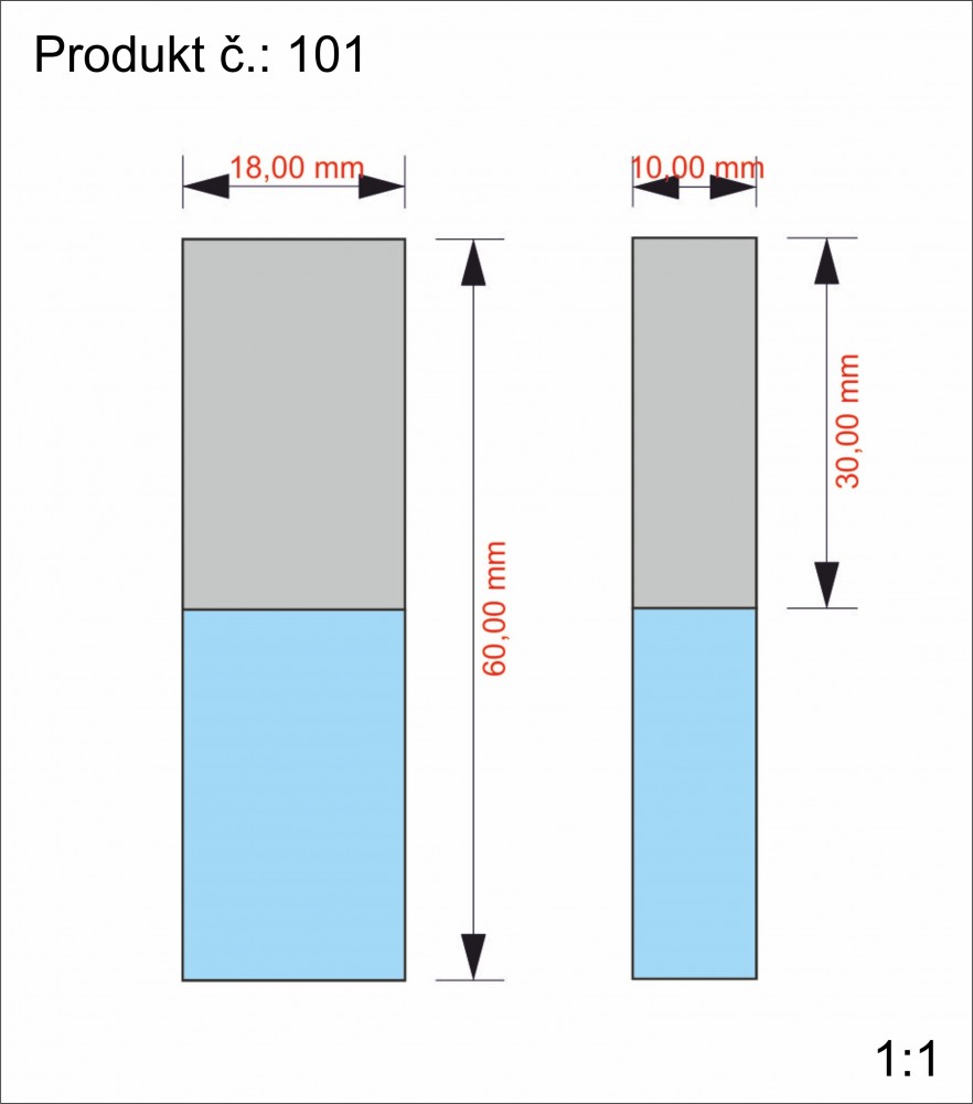 2D foto skleněný USB Flash disk 30GB 60x18x10 mm