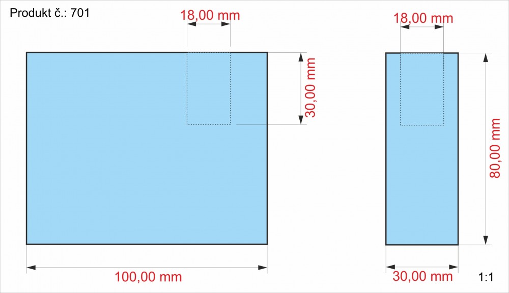 2D FOTO Stojánek na tužku nebo kytičku 80x100x30 mm