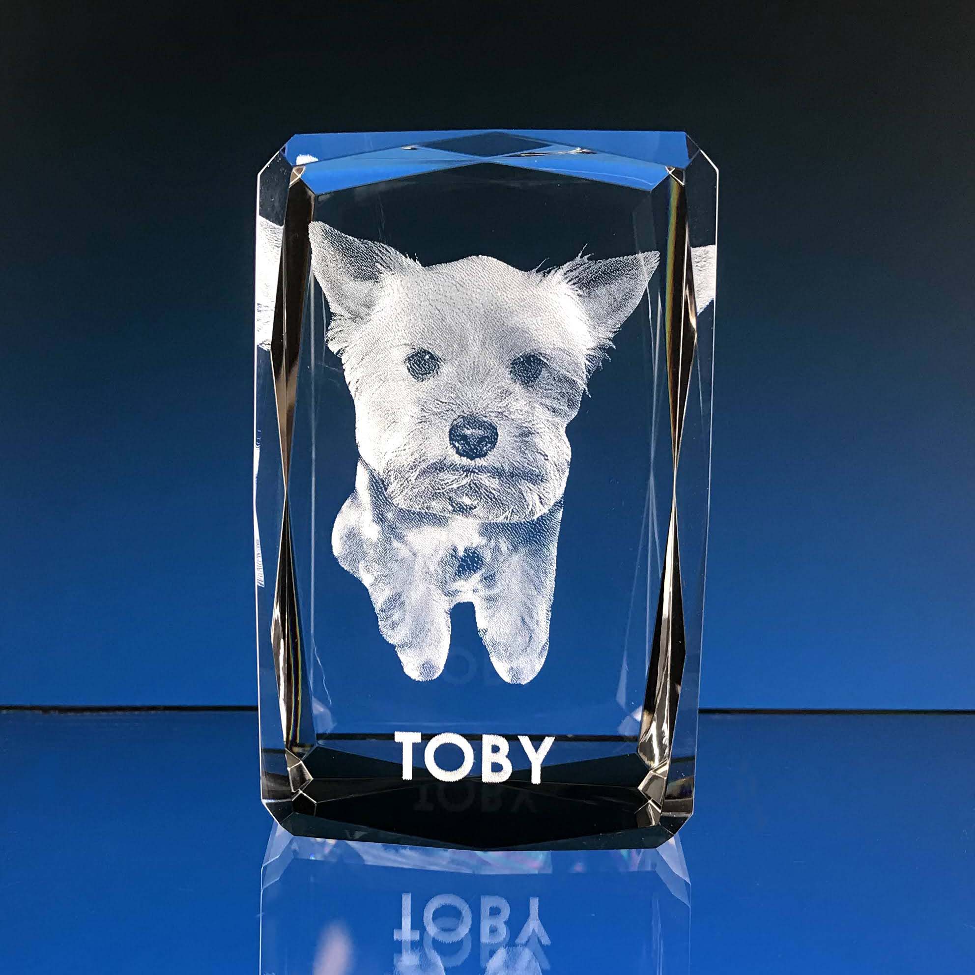 2D FOTO skleněné těžítko kvádr 80x50x50 mm