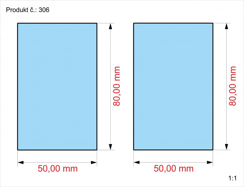 3D FOTO ve skle -  kvádr 80x50x50 mm
