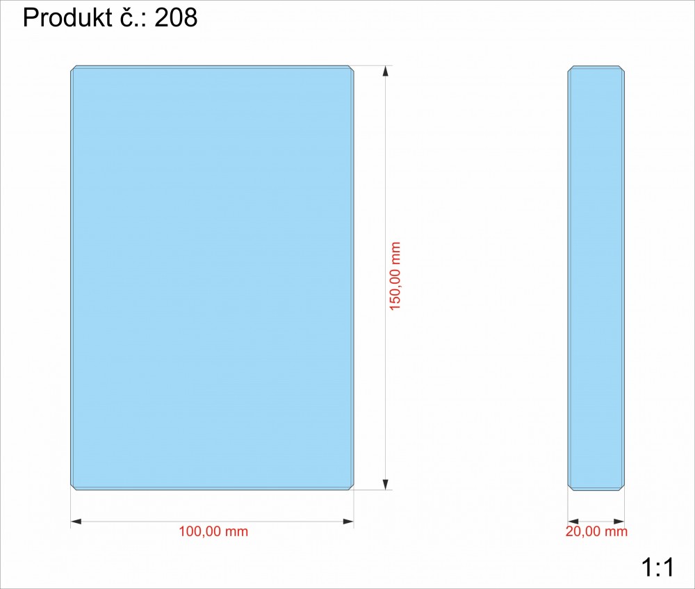 2D fotka gravírovaná uvnitř skla 150x100x20 mm