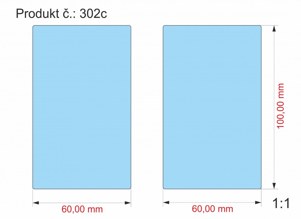 Těžítko skleněný kvádr 100x60x60 mm