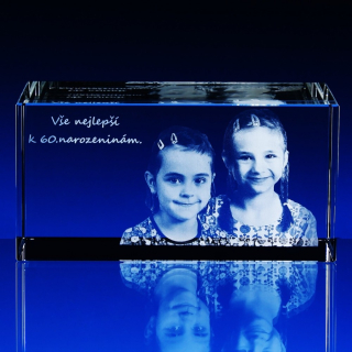 3D FOTO ve skle 150x80x80 mm