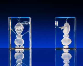 Vánoční dárek ve 3D - sněhulák Olaf 60x40x40 mm