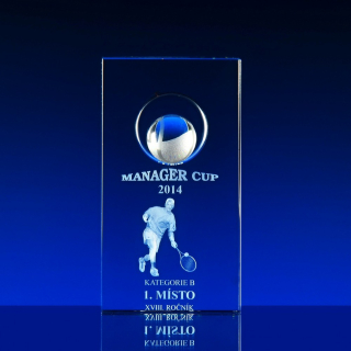 Skleněná trofej 150 mm