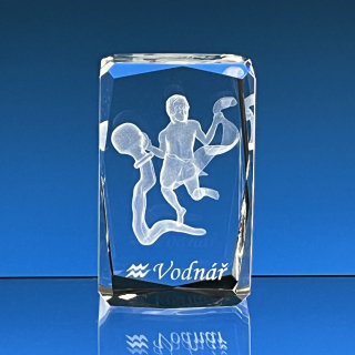  Těžítko znamení zvěrokruhu VODNÁŘ 60x40x40 mm