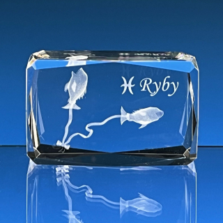 Těžítko znamení zvěrokruhu RYBY 60x40x40 mm