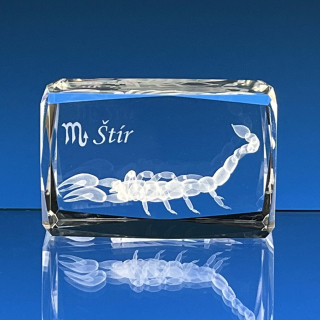 Těžítko znamení zvěrokruhu ŠTÍR 60x40x40 mm