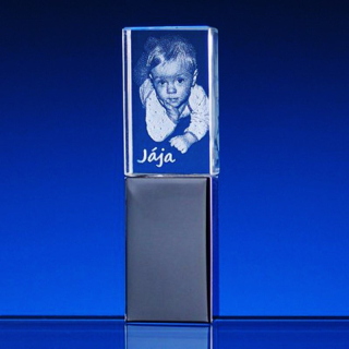 2D foto skleněný USB Flash disk 30GB 60x18x10 mm